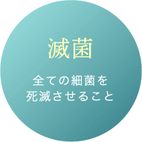 滅菌 全ての細菌を死滅させる